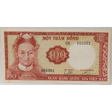 VIETNAM 1966 . ONE HUNDRED 100 DONG BANKNOTE 